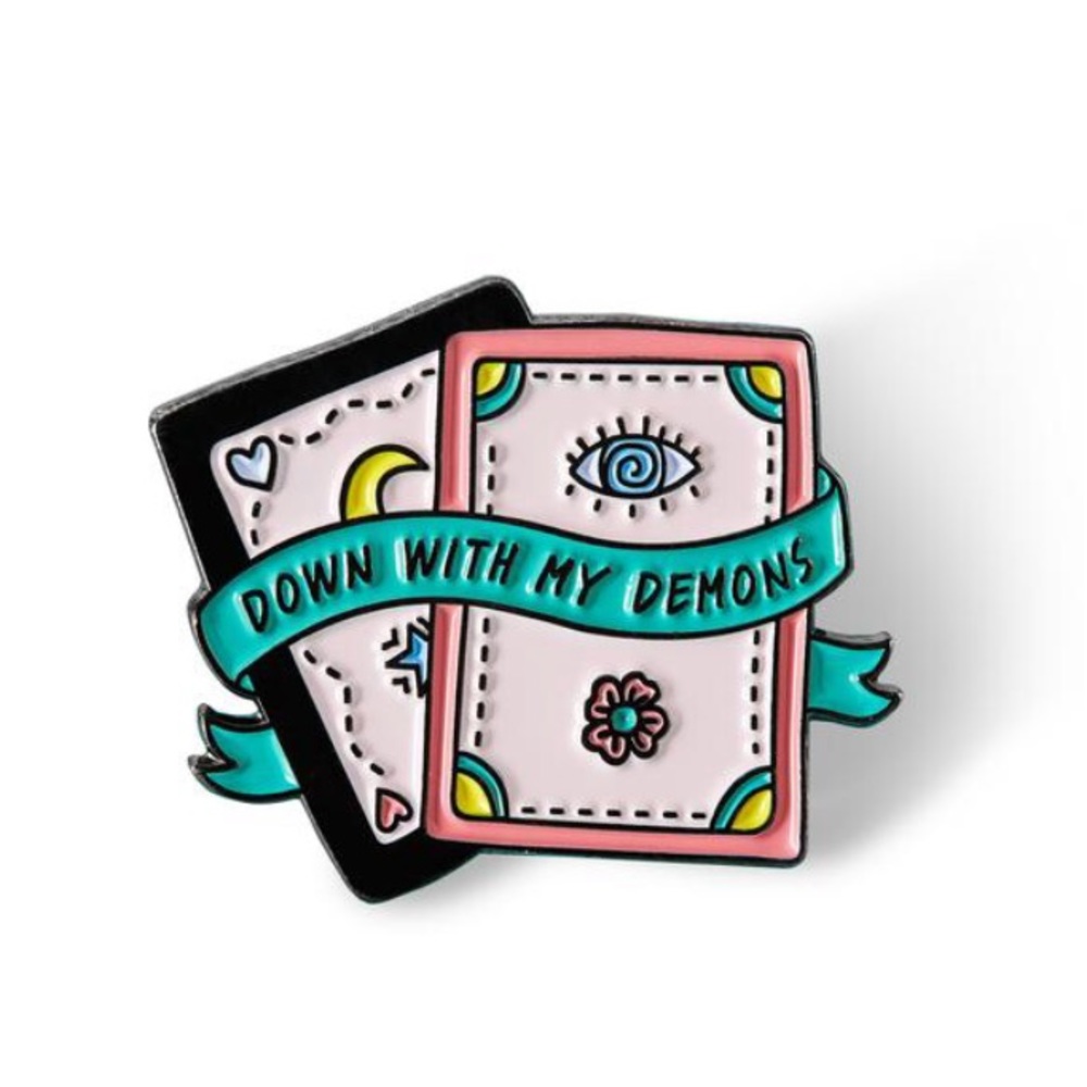 Down With My Demons Tarot Pin - Picture 3 of 3